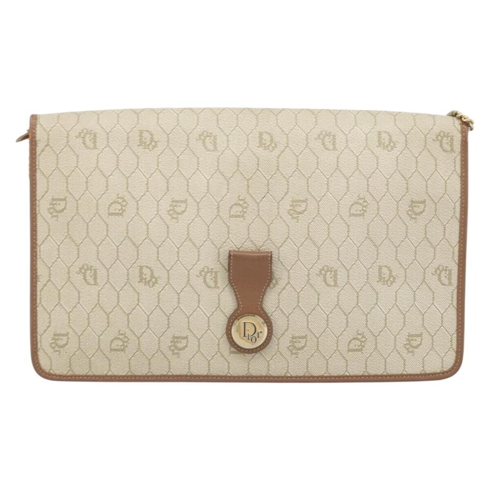 Christian Dior Vintage Honeycomb chain Canvas